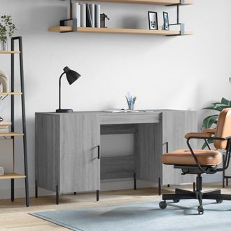 vidaXL Escritorio Madera De Ingenier&iacute;a Gris Sonoma 140x50x75 Cm Vidaxl