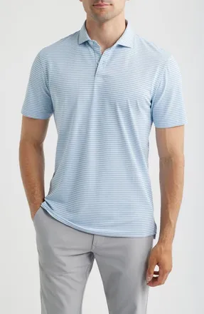 Johnnie-O Cruz Stripe PREP-FORMANCE Polo in Carbon Kona at Nordstrom, Size Xx-Large