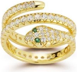Glaze Jewelry Snake Wrap Pav&eacute; Cubic Zirconia Ring in Gold at Nordstrom Rack, Size 7
