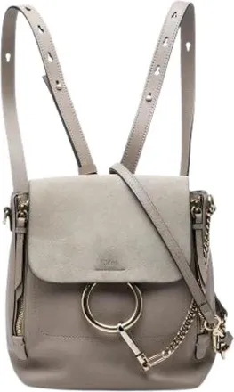 Chlo&eacute; Pre-owned Faye Backpack - - Pre-owned - Donna - Grigio - ONE SIZE