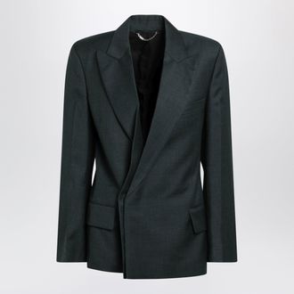 Victoria Beckham Giacca Olie verde in lana vergine