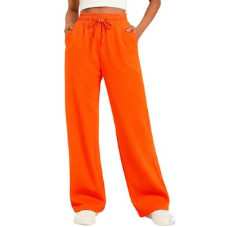 Generic Joggers for Women UK Womens Clothing Wide Leg Trousers Sweatpants Lounge Pants Tracksuit Bottoms Baggy Ladies Trousers Jogging Bottoms Fleece Lined St