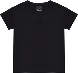 A|X Armani Exchange Tops, Dames, Zwart, M, Katoen, T-shirt met korte mouwen