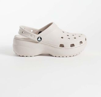 Crocs Classic Platform - Zoccoli classici con plateau marrone chiaro-Bianco
