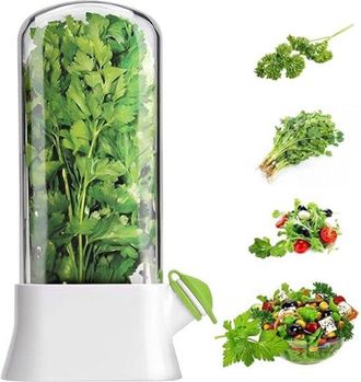 OEM Recipiente Para Almacenar Hierbas Y Verduras De 13 X 27 Cm, Conserva La Frescura Durante 2-3 Semanas, Ensaladas Y Verduras