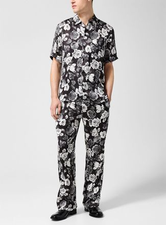 Ernest W. Baker Mens Rose print silk pant