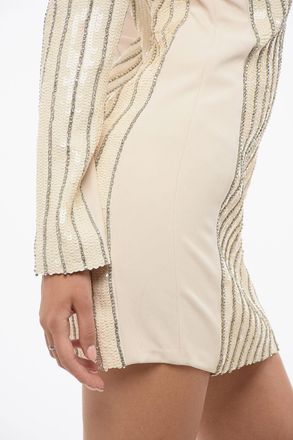 Elisabetta Franchi Sequin Sheath Dress with Back Zip Elisabetta Franchi