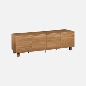 Sweeek Mueble De Tv Efecto Madera 4 Puertas, 180cm