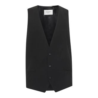 Saint Laurent Waistcoats, male, Black, M, Three-Button Suit Vest