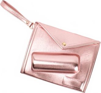 8 Oak Lane Womens Aint No Laws Clutch Bag In Rose Gold