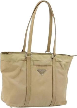 Prada Pre-owned Tote Bags, female, Beige, Size: ONE SIZE Pre-owned Vintage Tote Bag