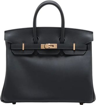 Hermès Borsa a mano Birkin Retourne 25 in pelle Swift 2024 - Blu