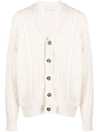 Dr&ocirc;le de Monsieur Kabelgebreid vest - Beige