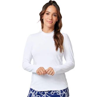 Sofibella UV Colors Staples Womens Long Sleeve Tennis Shirt in White at Nordstrom, Size X-Large