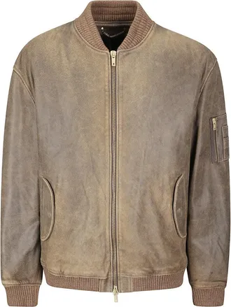 Golden Goose Journey Unisez Padded Leather Bomber Jacket