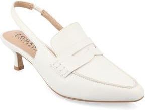 Journee Collection Amory Slingback Pump in White at Nordstrom Rack, Size 8.5