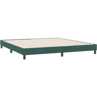vidaXL Estructura Cama Sin Colch&oacute;n Terciopelo Verde Oscuro 180x210 Cm Vidaxl
