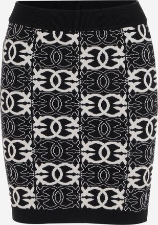 Pinko Pinko Love Birds Skirt In Viscose Blend