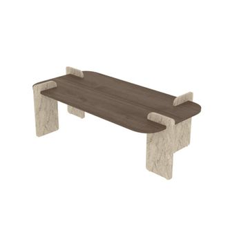 Calicosy Mesa baja rectangular con bordes redondeados l120 cm