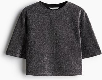 H&M Kurzes T-Shirt - Grau
