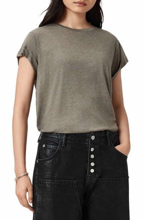 AllSaints Anna Shimmer T-Shirt in Grey Marl at Nordstrom, Size X-Small
