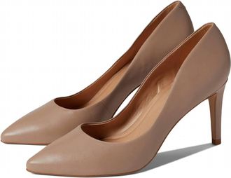 Carrano Womens Beatriz Leather Pump Heel In Taupe