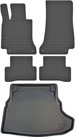 OEM Juego De Alfombrillas De Goma Para Coche Y Alfombrilla Para Maletero Para Mercedes Clase C W205 Sed&aacute;n Desde Marzo De 2014