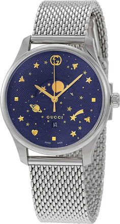 Gucci G-Timeless Blue Motifs Dial Mens Watch YA126328