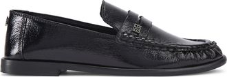 Kurt Geiger Womens Patent Leather Mae Loafers - Black - Size UK 4