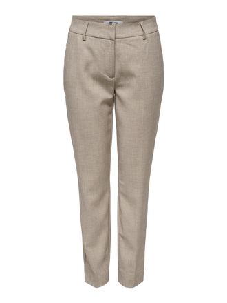 Only Carmakoma Anzughose ONLY CARMAKOMA CARVERONICA-ELLY LIFE HW PANT TLR NOOS, Damen, Gr. 42, L&auml;nge 32, wei&szlig; pepper detail:melange, Obermaterial: 95% Polyester, 5% 