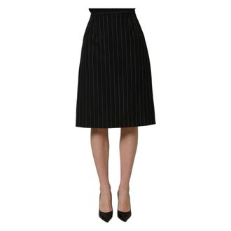 Dolce & Gabbana High Waist Pencil Cut Skirt - female - Dolce & Gabbana - Midi Skirts - Black - XL - Skirts