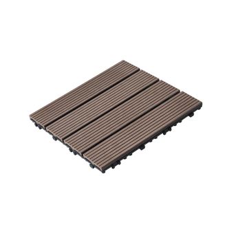 OEM Baldosas Para Patio Entrelazables, Impermeables Y Antideslizantes, 10 Piezas, Color Marr&oacute;n