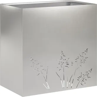 vidaXL Macetero De Jard&iacute;n Plateado 50 X 30 X 49 Cm Acero Inoxidable Vidaxl