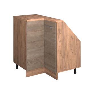Vicco Armario Para Techo Inclinado Armario De Esquina Rion, Roble Sonoma/goldkraft, 75.6 X 81.6 Cm Con 1 Puerta, Vicco