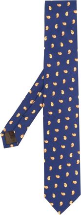 Churchs graphic-print silk tie - men - Silk - One Size - Blue