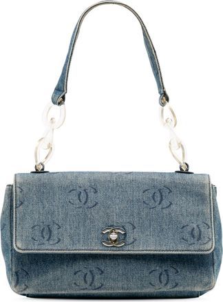 Chanel Pre-owned Womens Denim Shoulder Bag - Blue Cotton - One Size