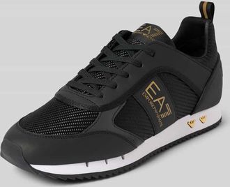 Emporio Armani Sneaker mit Label-Details in Black, Größe 41