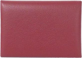 Herm&egrave;s Rouge Grenat Epsom Leather Coin Purse/Coin Case (Pre-Owned)