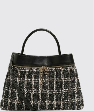 Twinset Borsa shopper in tweed con lock Oval T Twinset