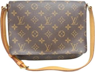 Louis Vuitton Pre-owned Musette Tango Shoulder Bag - Dames - Vintage Schoudertas - Bruin - ONE Size - Vintage