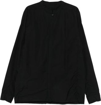 Thom Krom Overhemd met gesmockt detail - Zwart