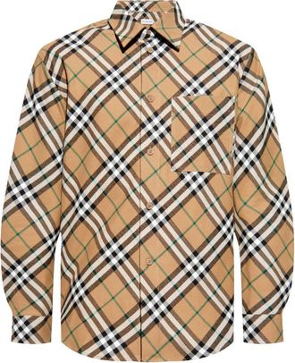 Burberry Brown Check Print Shirt