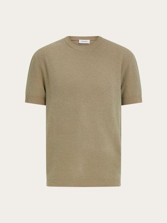 Ferragamo Men Short sleeve knitted top Beige