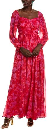 Monique Lhuillier Ml Monique Lhuillier Emery Chiffon Maxi Dress