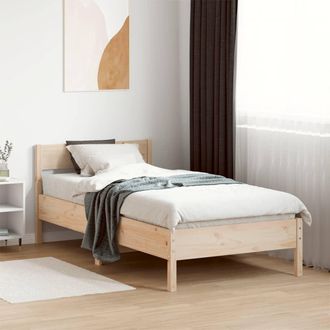 vidaXL Estructura De Cama Sin Colch&oacute;n Madera Maciza Pino 75x190 Cm Vidaxl