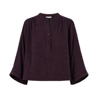By-Bar Amsterdam Jess Blouse - Dames - Blouses & Shirts - Paars - Maat: XS Viscose