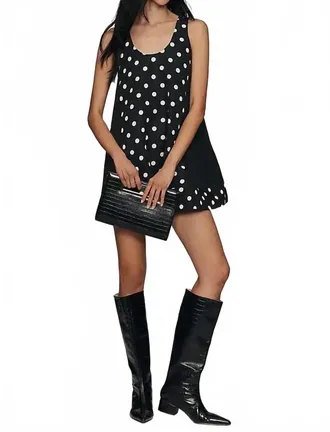 Rachel Antonoff Falco Swing Mini Dress In Black/ Ivory