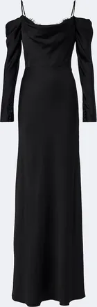 Rebecca Vallance Noire off-shoulder gown