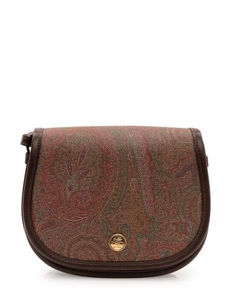 Etro Brown Paisley Print Small Crossbody Bag