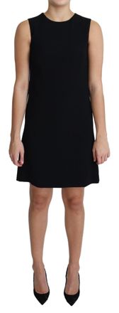 Dolce & Gabbana Womens Shift Dress Sleeveless Aline - Black Viscose - Size EU 40 (Womens)